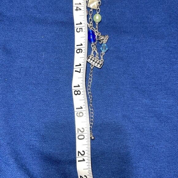 Lia Sophia 3 Stand Silvertone Beaded Necklace - Picture 9 of 9
